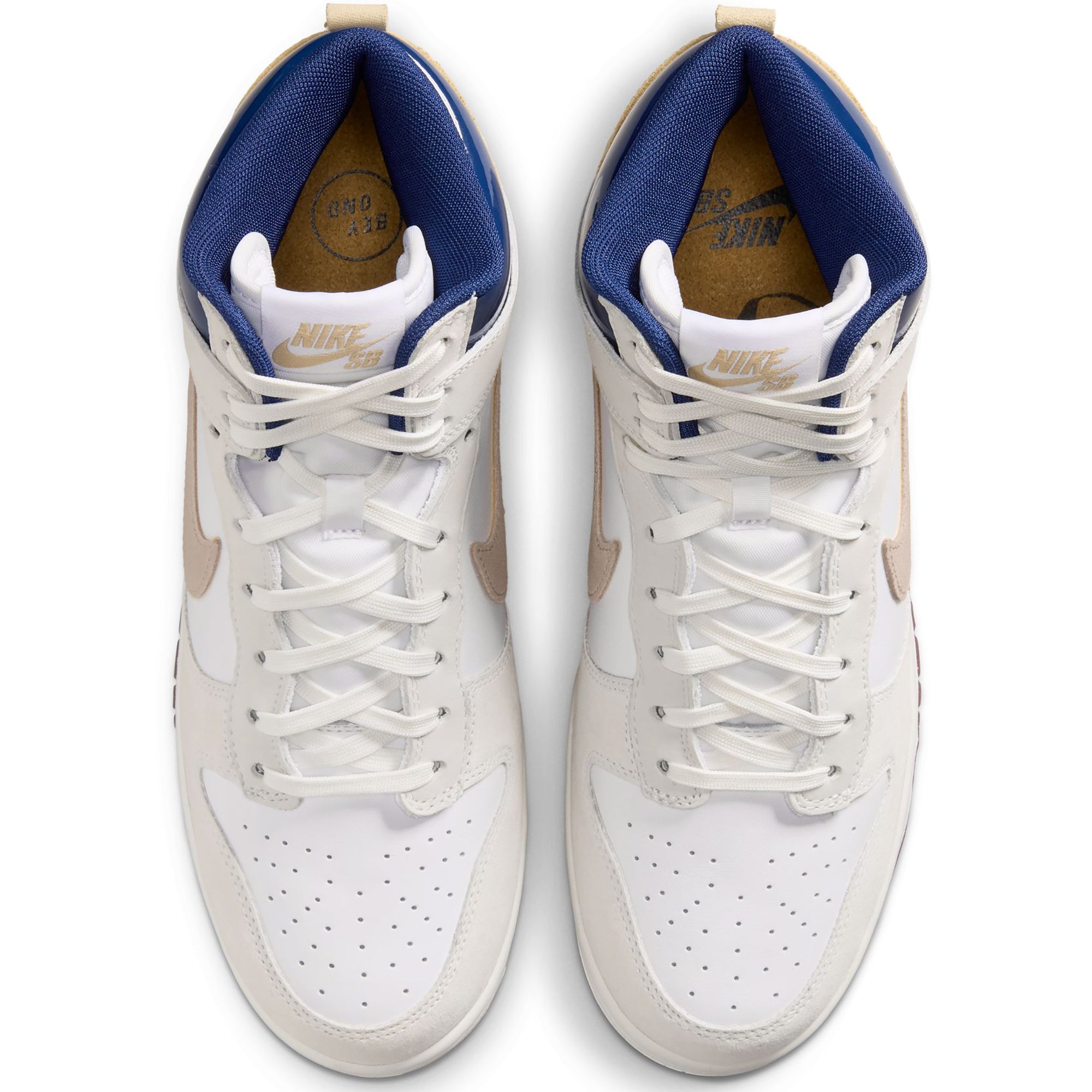 Nike SB x Beyond Store Dunk High Pro QS Shoes White/Ivory-Sand Dune-Blue Void