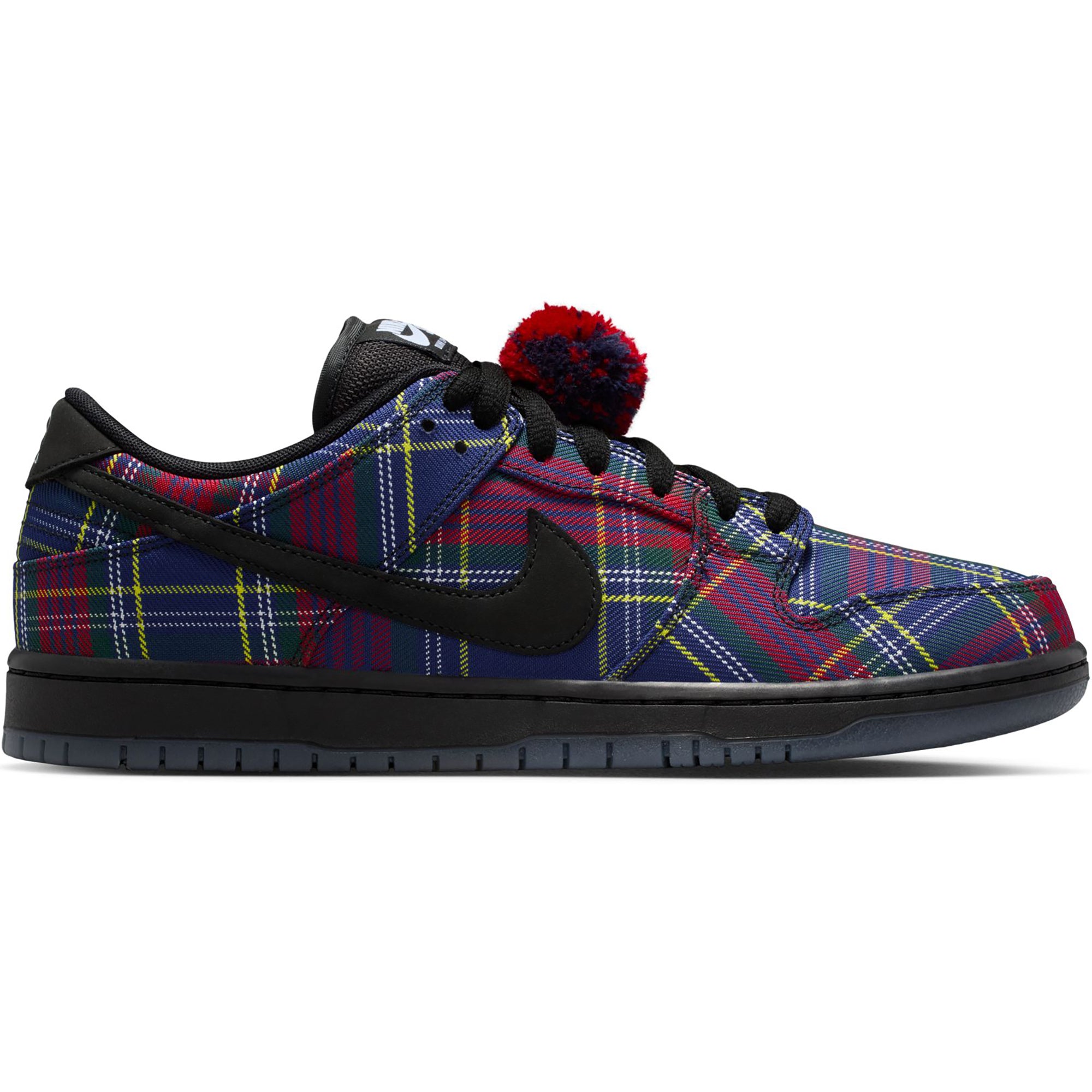 Nike SB Dunk Low Pro "Nardwuar" Shoes University Red/Black-Yellow Strike-Deep Royal Blue
