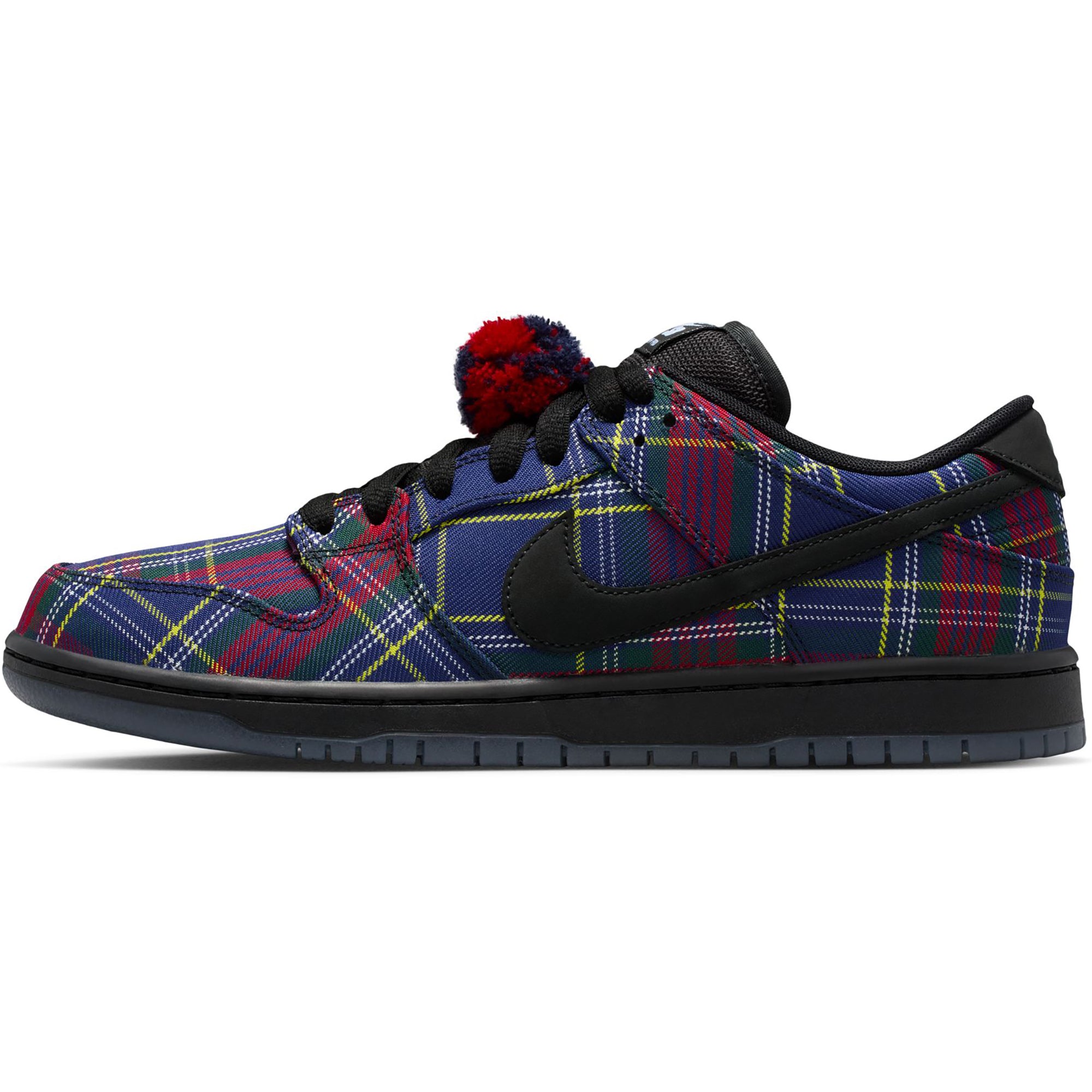 Nike SB Dunk Low Pro "Nardwuar" Shoes University Red/Black-Yellow Strike-Deep Royal Blue