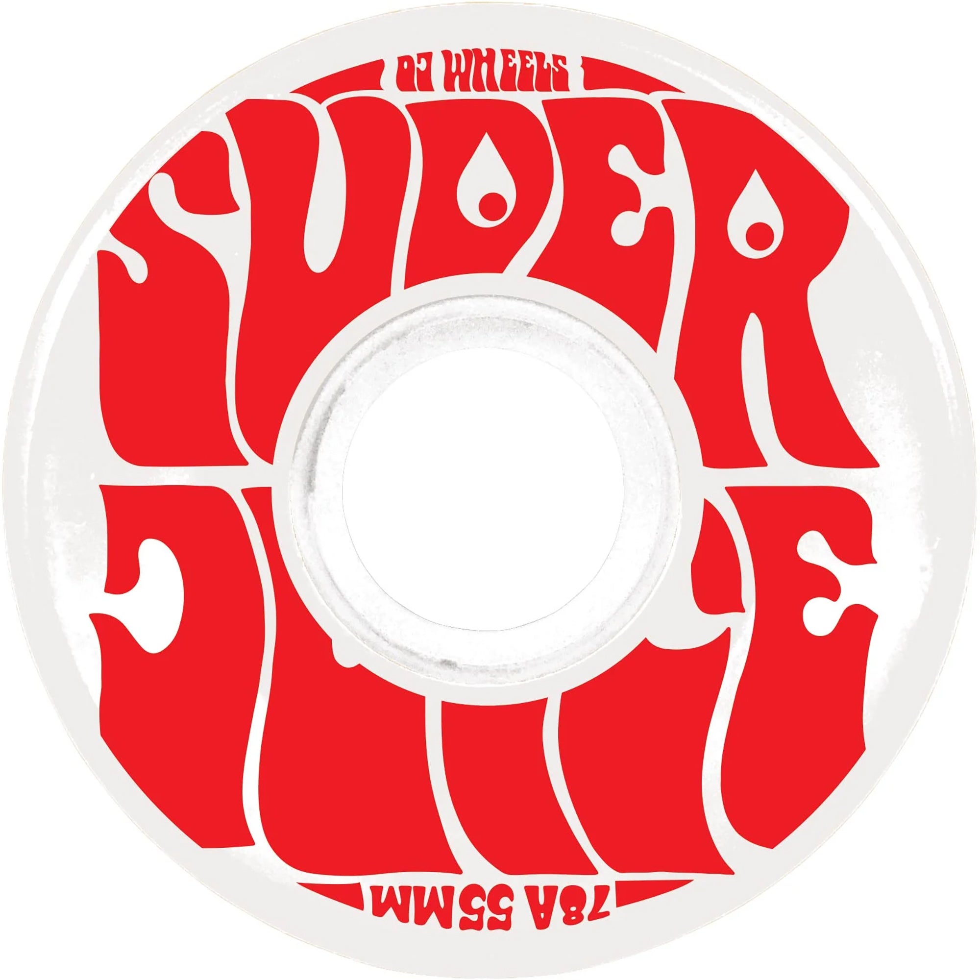 OJ Mini Super Juice White/Red 78A Skateboard Wheels 55mm