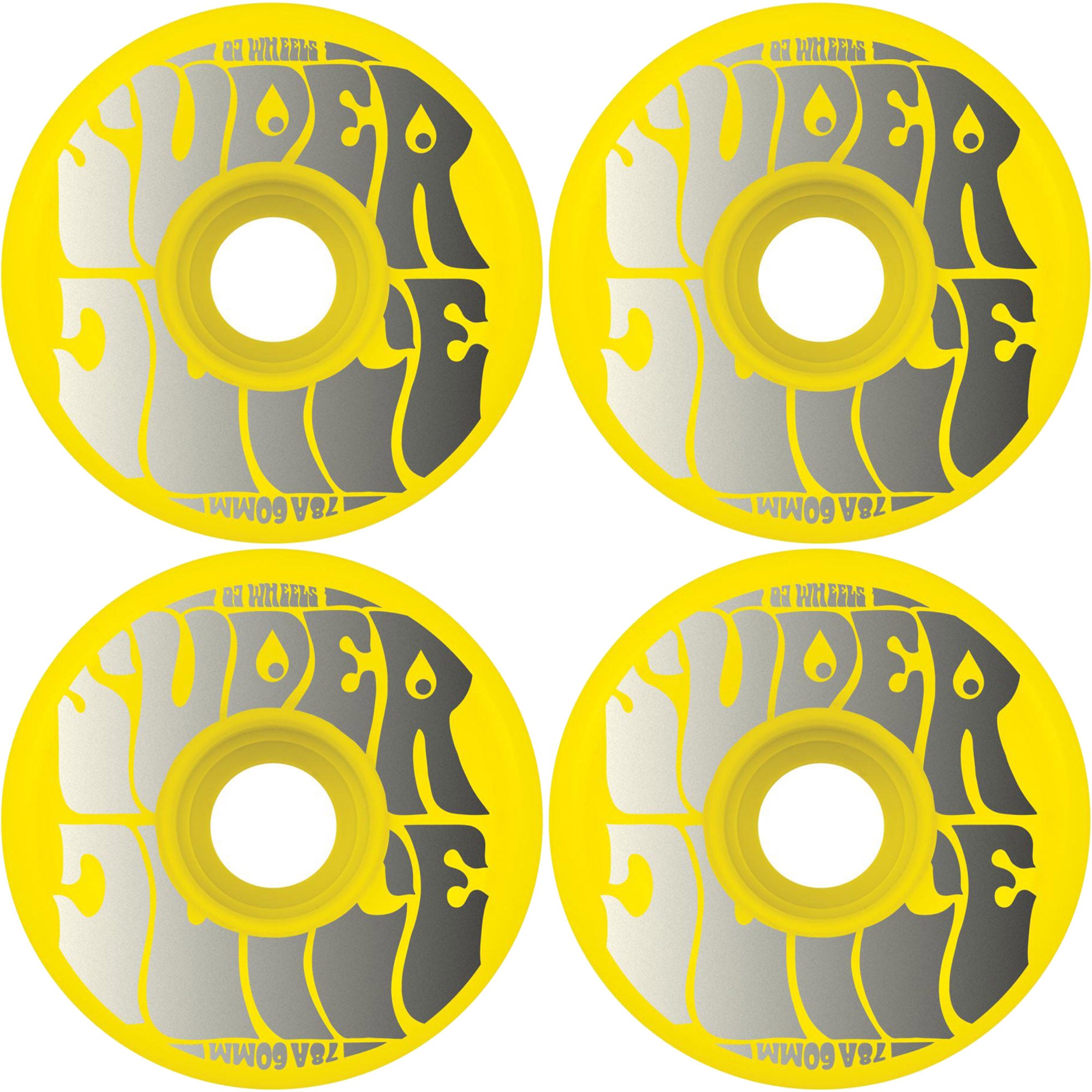 OJ Super Juice 78A Yellow Skateboard Wheels 60mm
