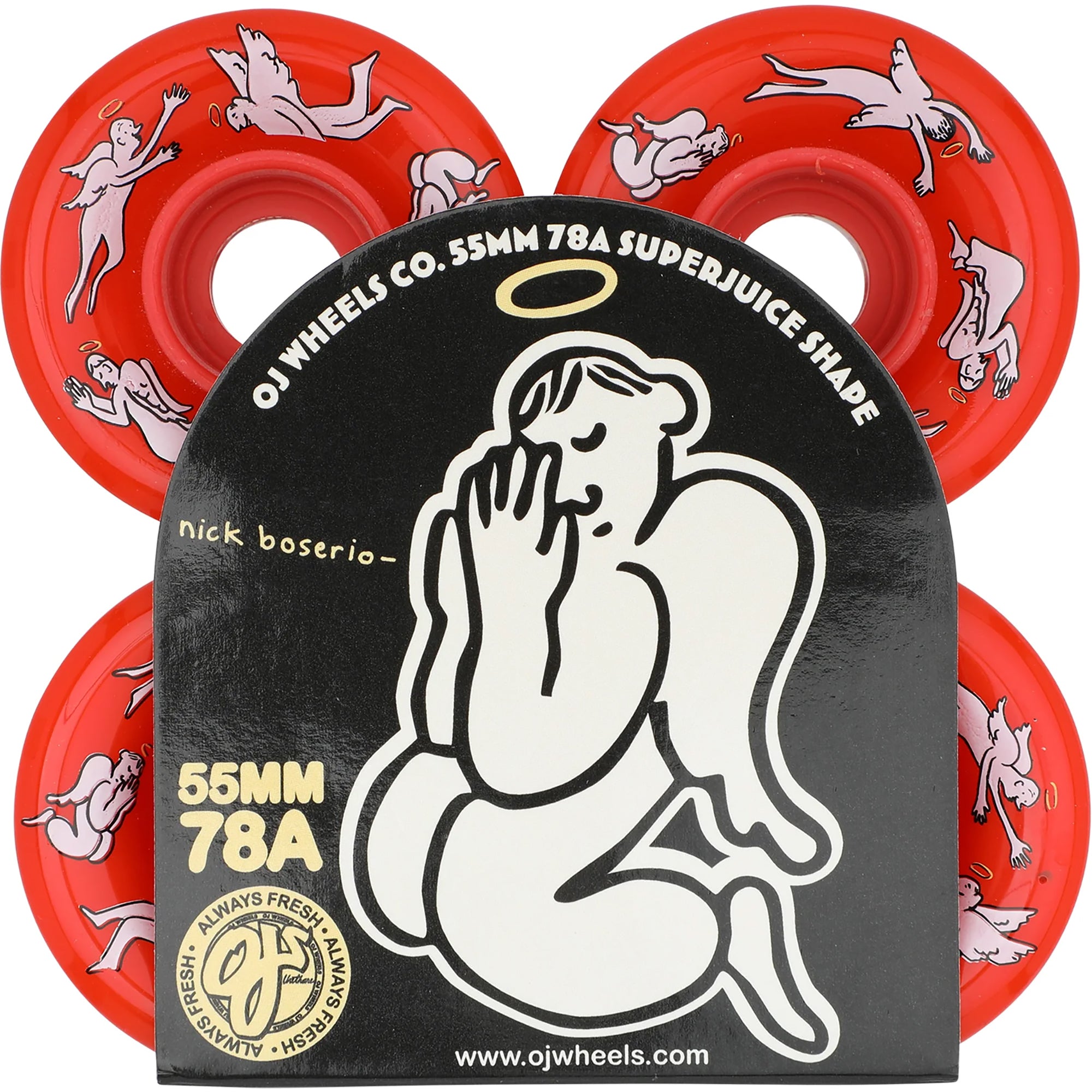 OJ Nick Boserio Holy Angels Mini Super Juice 78a Skateboard Wheels 55mm