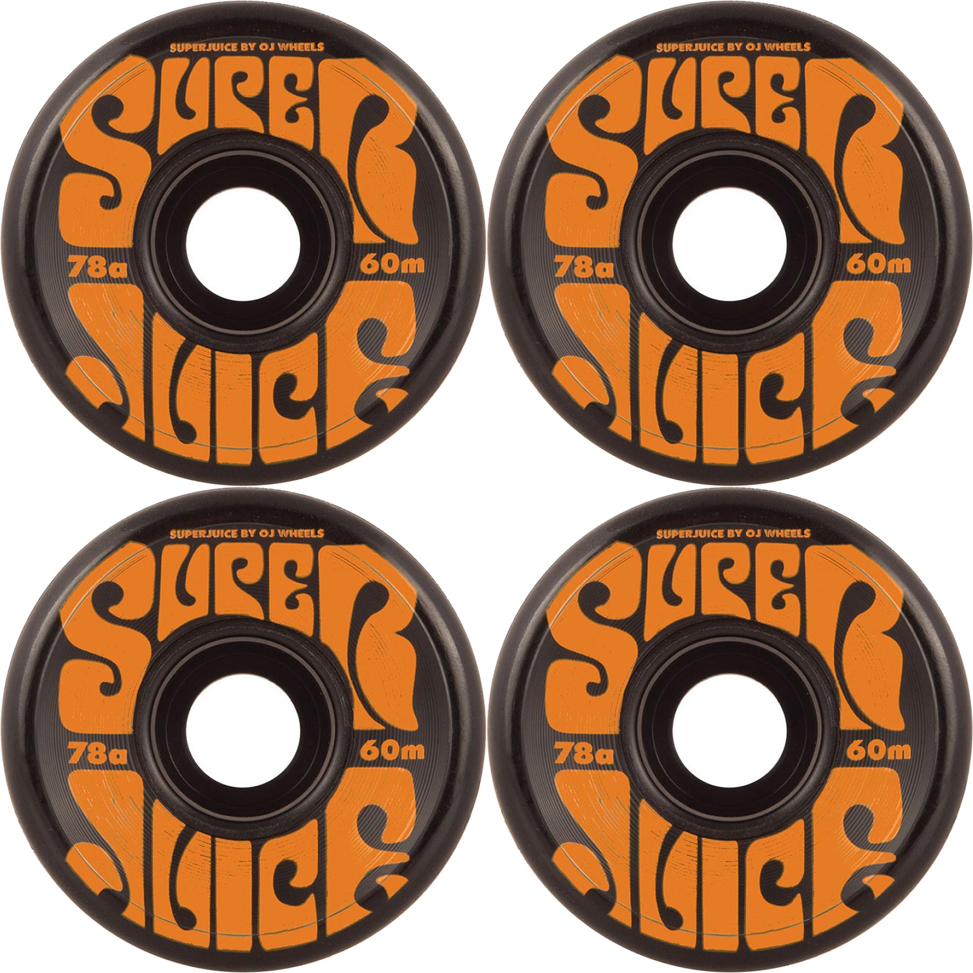 OJ Super Juice 78A Black Skateboard Wheels 60mm