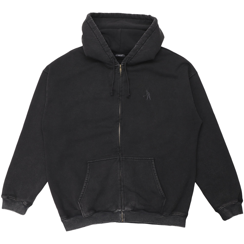 Pass~Port Solid Workers Zip Hood Washed Black