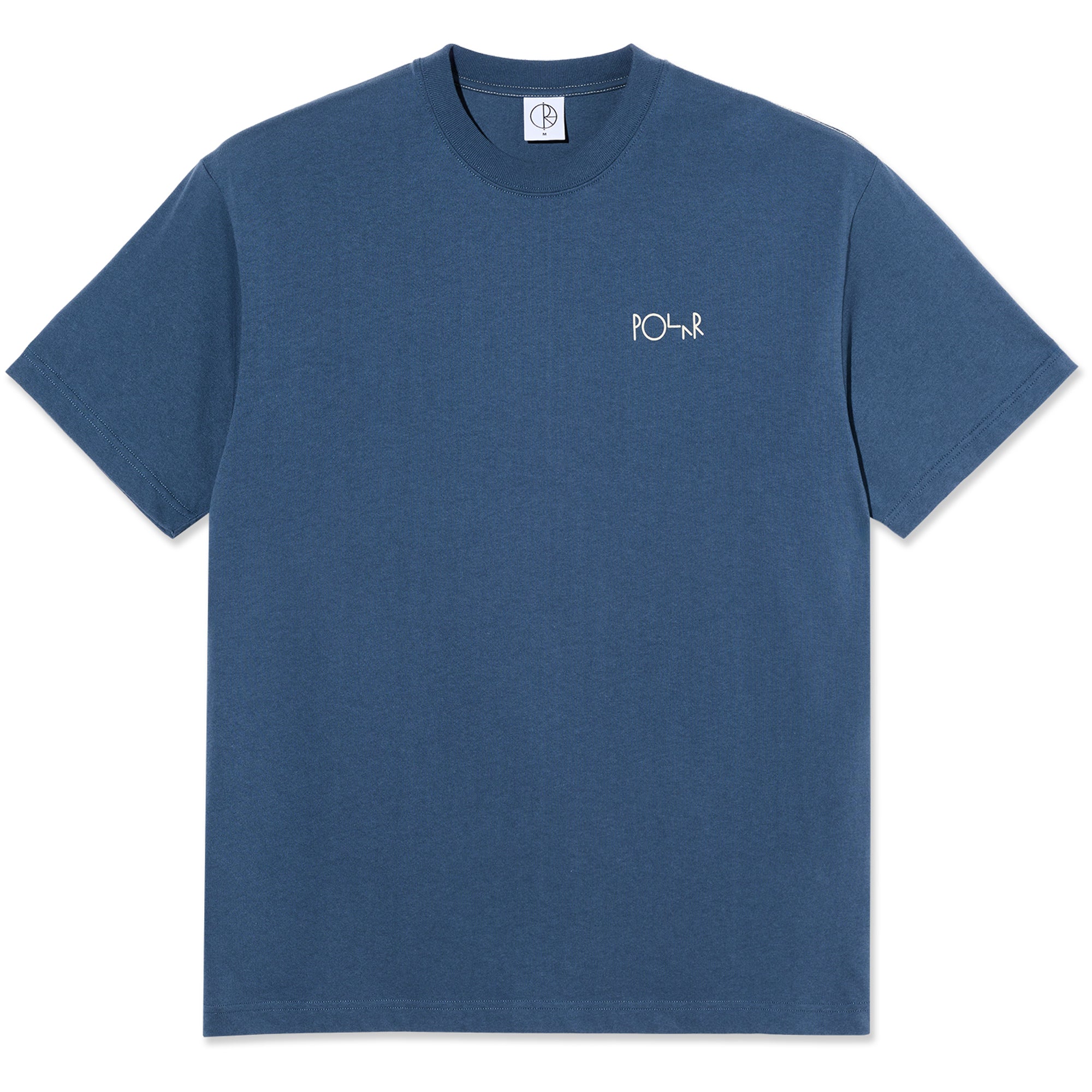 Polar Skate Co Stroke Logo Contrast Tee Grey Blue