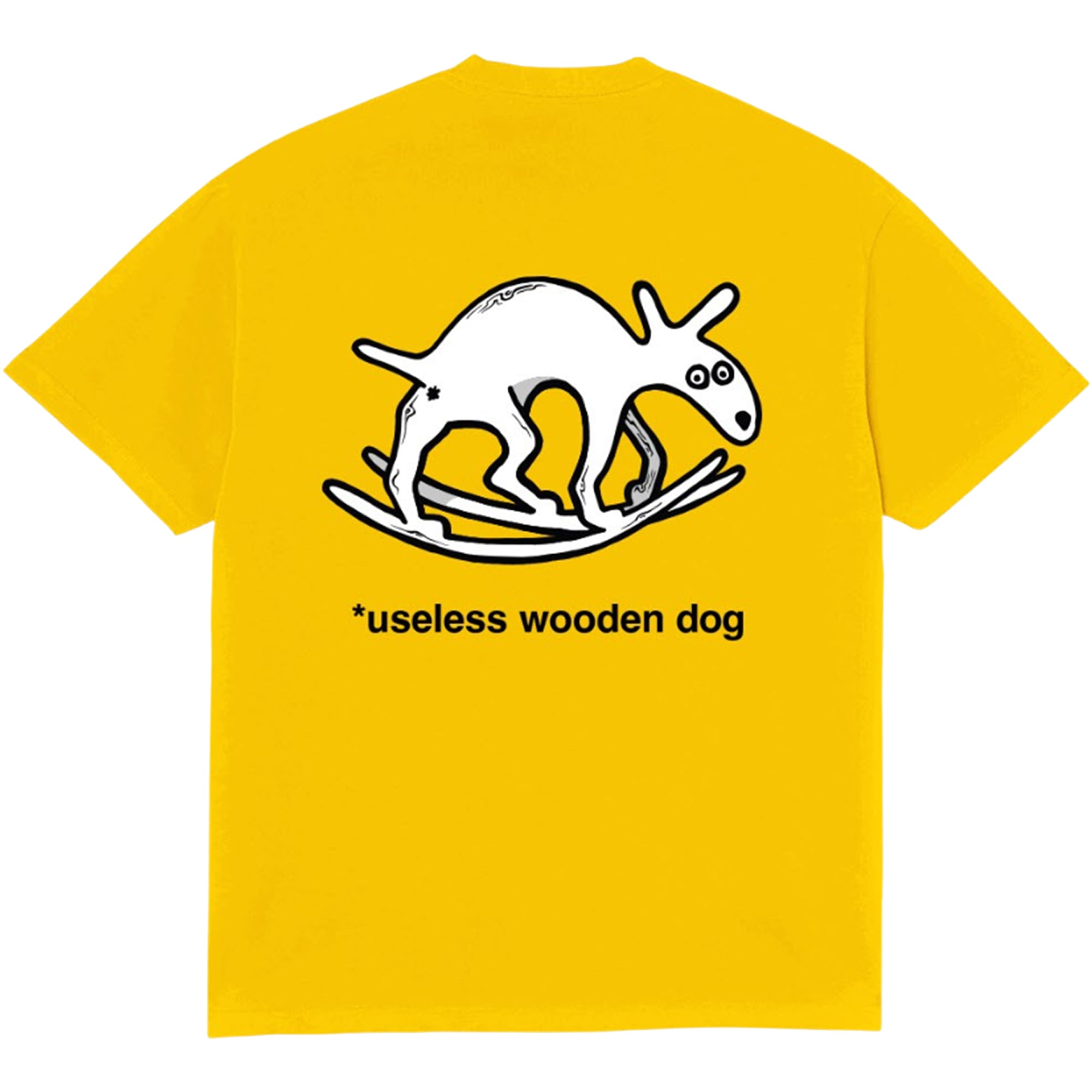 Polar Skate Co Useless Wooden Dog Tee Yellow