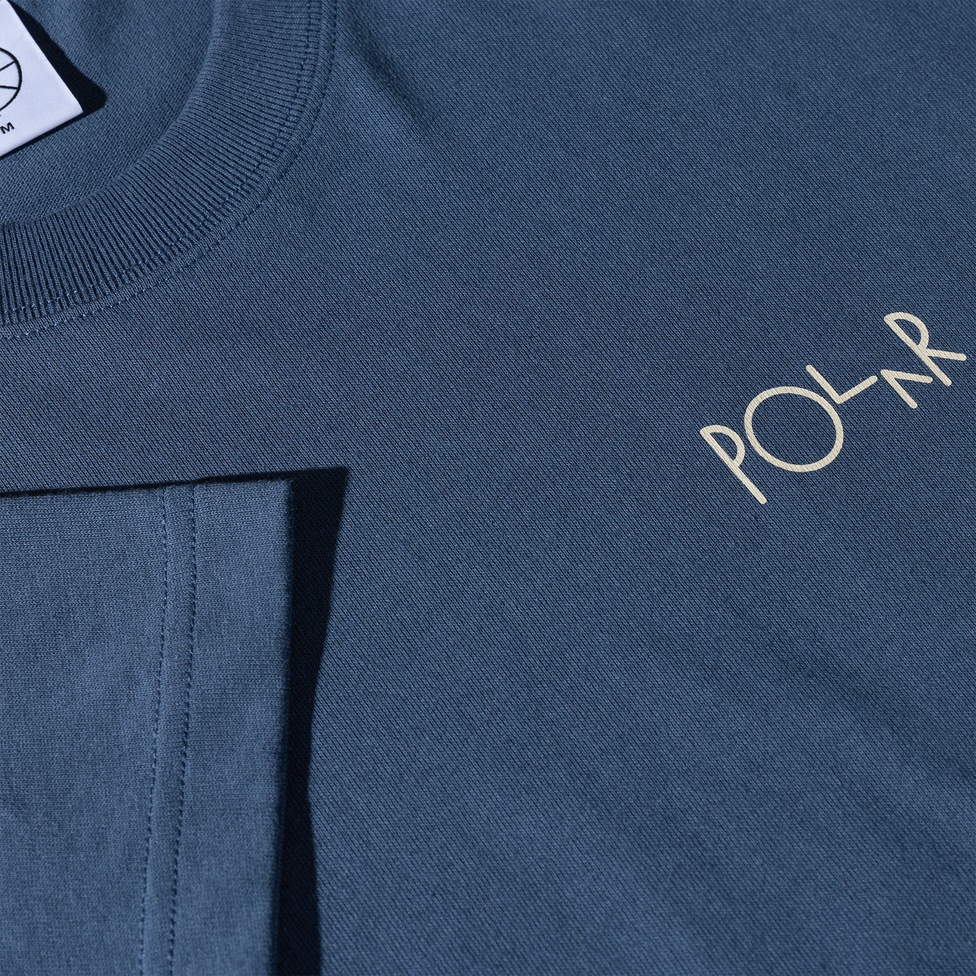 Polar Skate Co Stroke Logo Contrast Tee Grey Blue