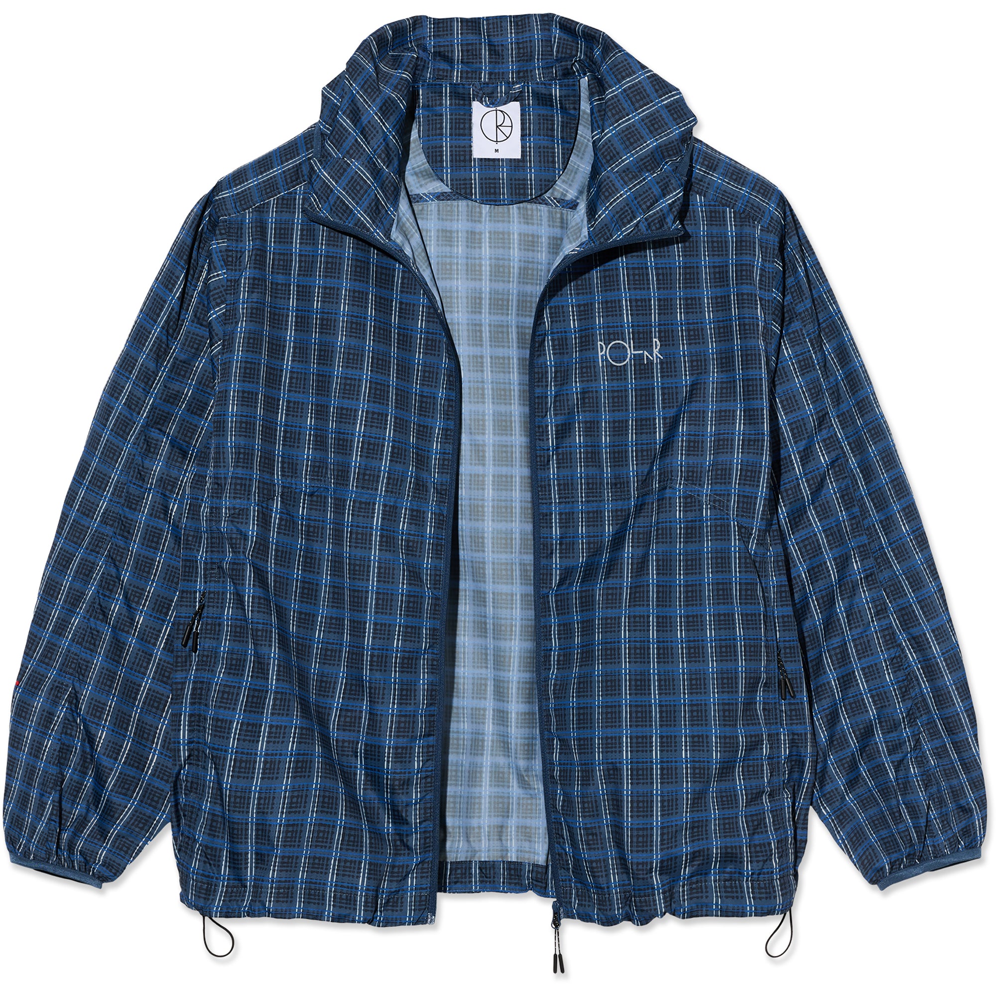 Polar Skate Co Chase Light Shell Jacket Blue Check
