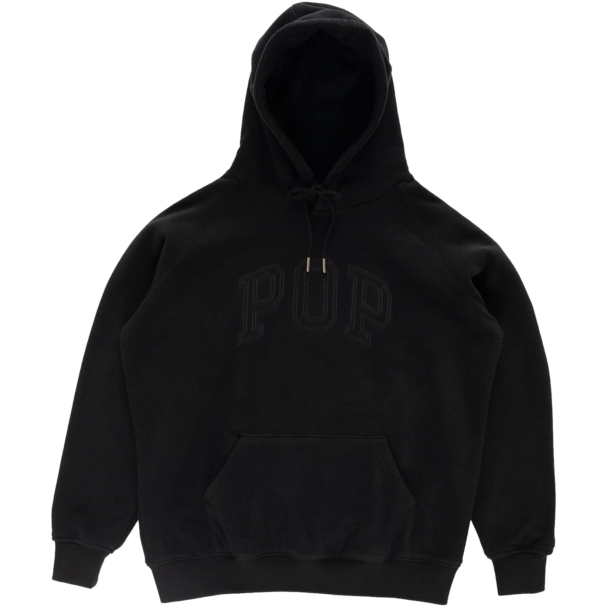 Pop Trading Company Arch Hooded Sweatshirt Black Fleece