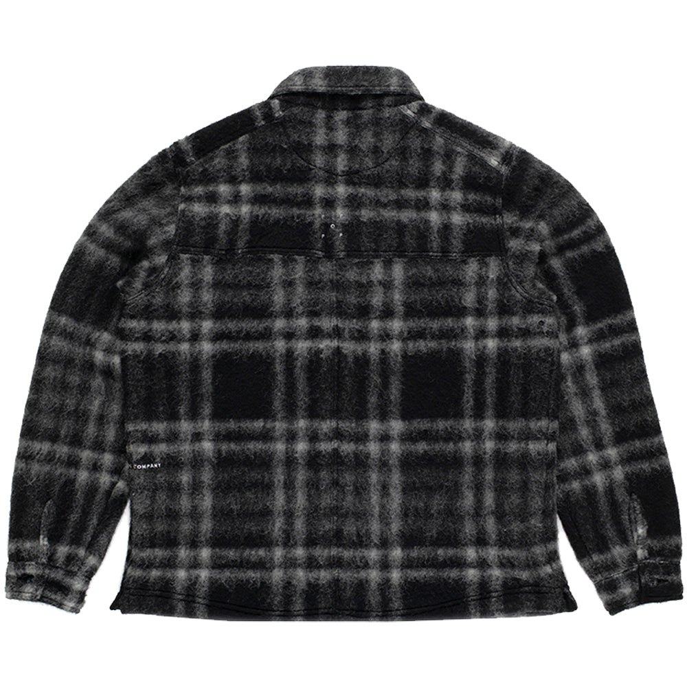 Pop Trading Company Checked Wool Shirt Jacket Black/Charcoal
