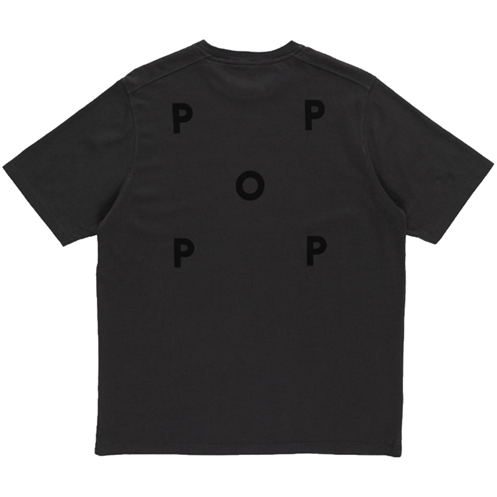 Pop Trading Company Logo T Shirt Anthracite/Black