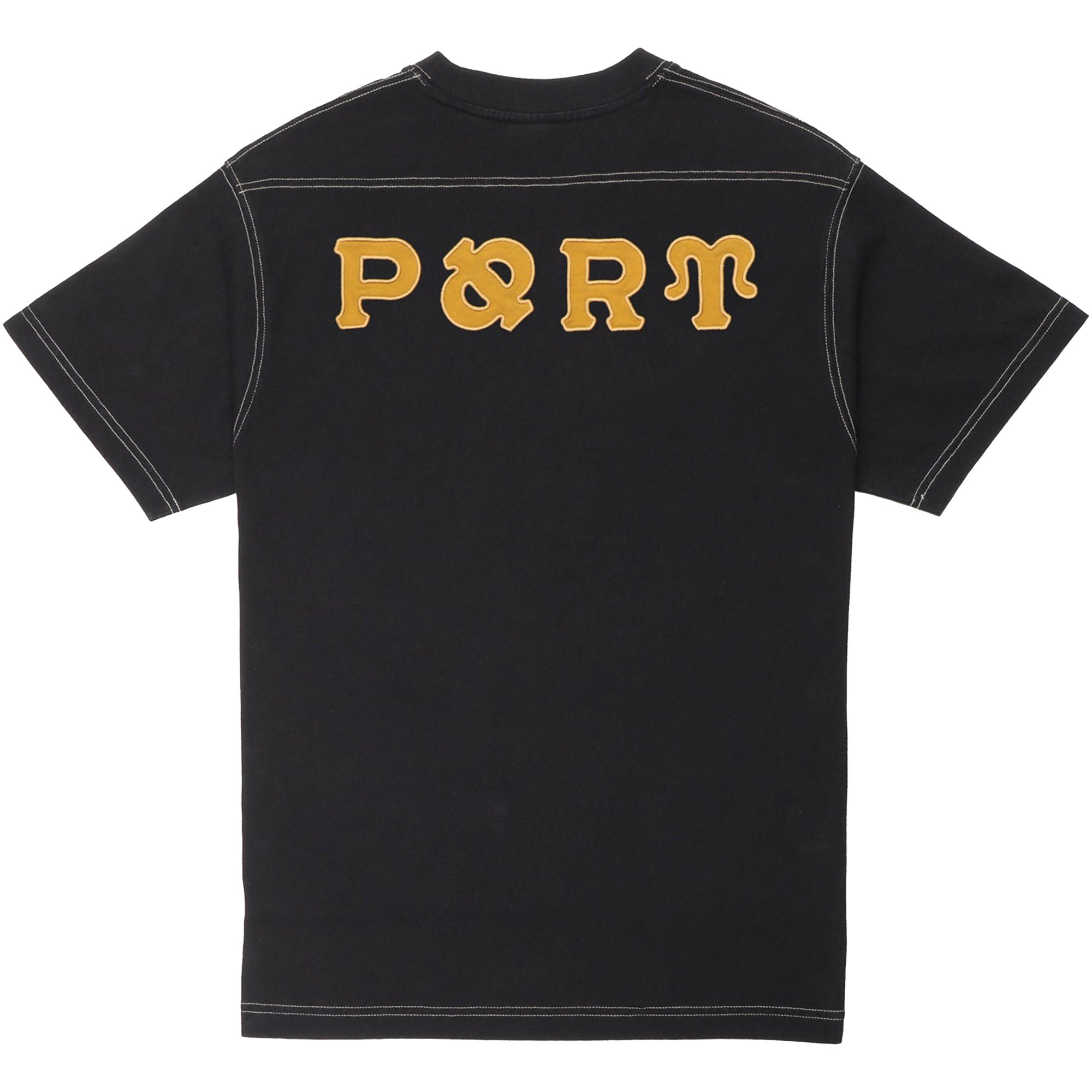 Pass~Port Letterhead Panel Tee Washed Black