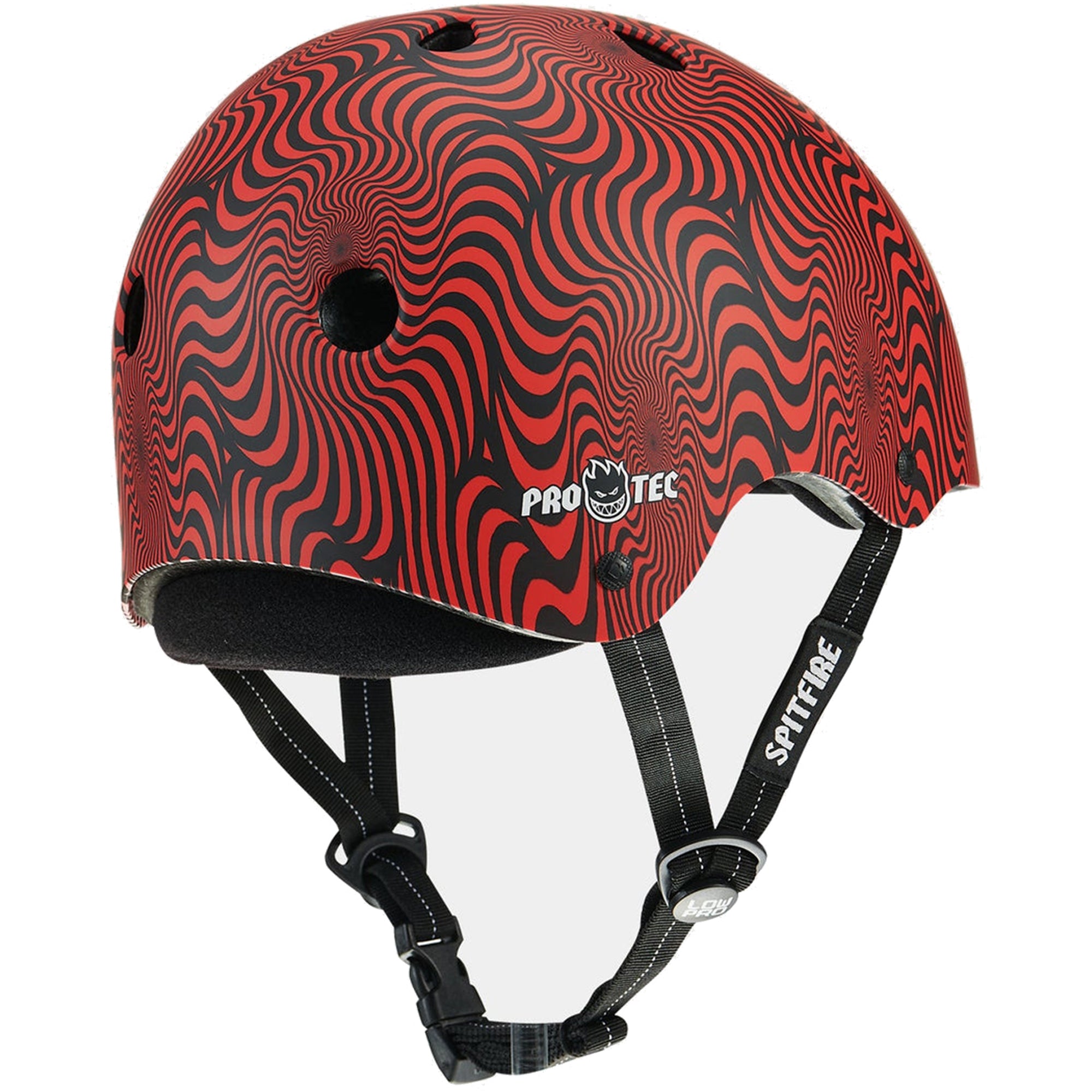 Pro-Tec x Spitfire Low Pro Swirl Helmet Red