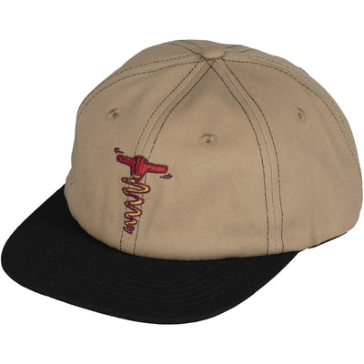 Pass~Port Corkscrew 5 Panel Cap Sand/Black