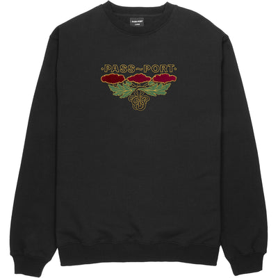 Pass~Port Emblem Applique Sweater Black