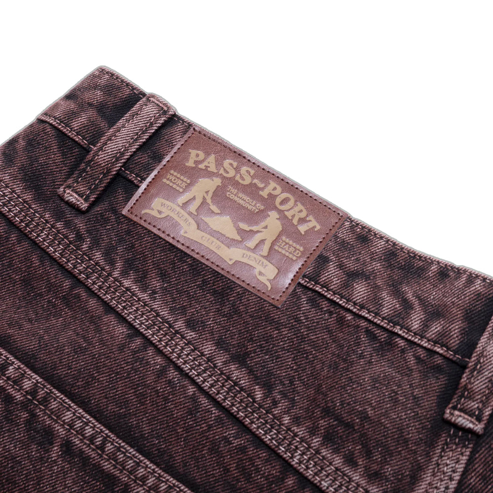 Pass~Port Workers Club Shorts Wine Over-Dye