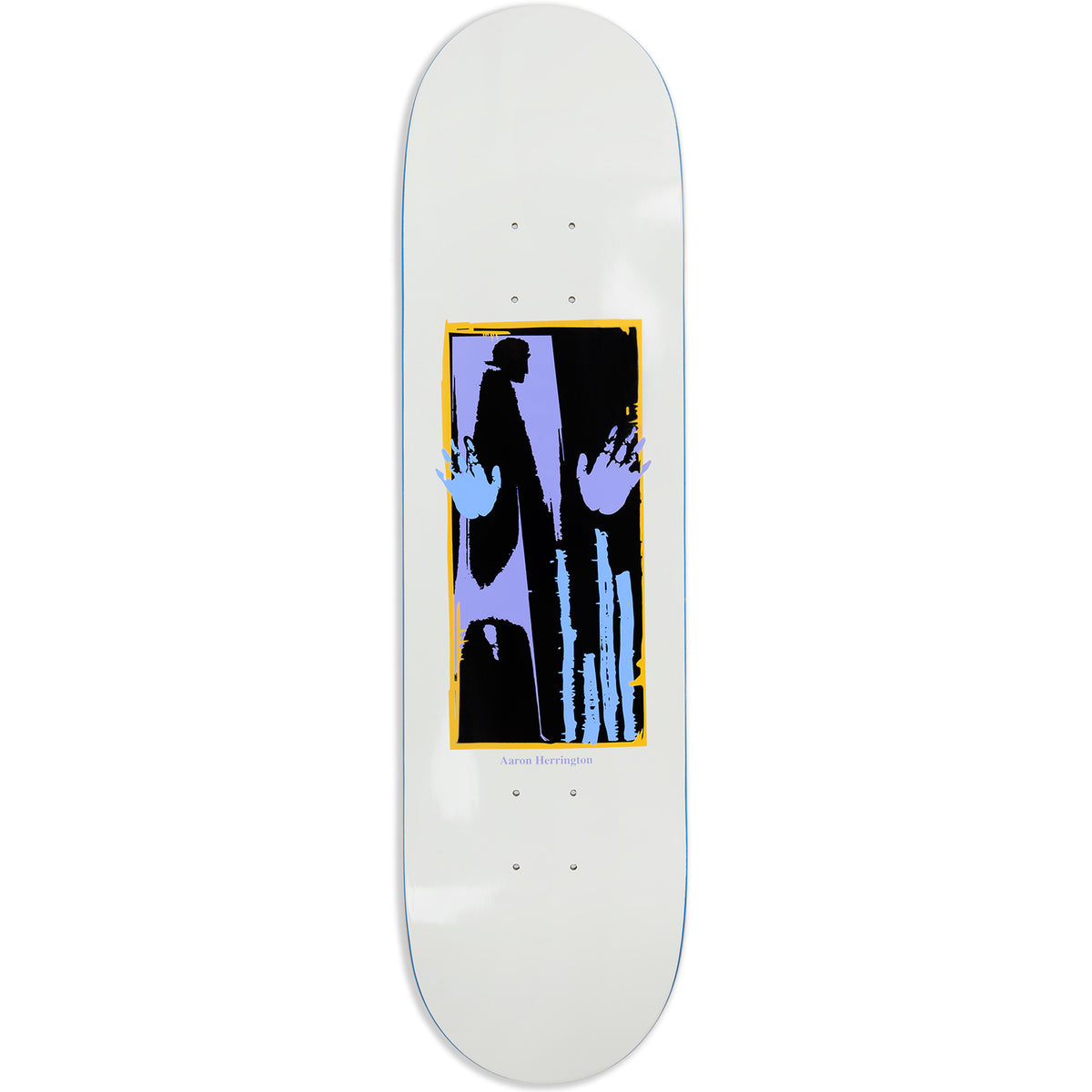 Polar Skate Co Aaron Herrington Hands Oﬀ White Skateboard Deck 8.125" Short