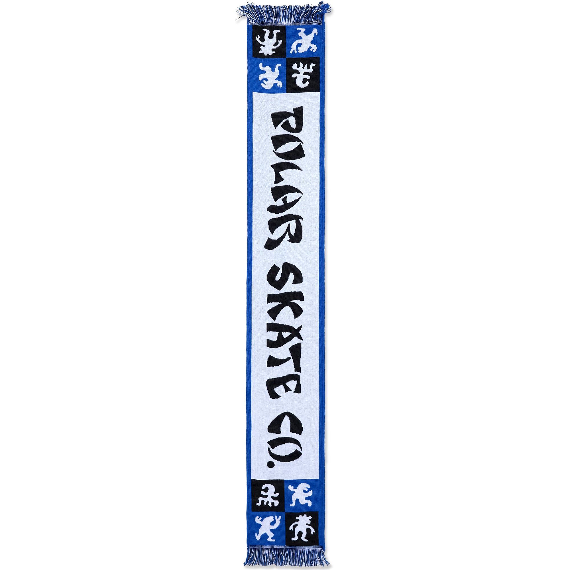 Polar Skate Co Checkers Football Scarf Blue