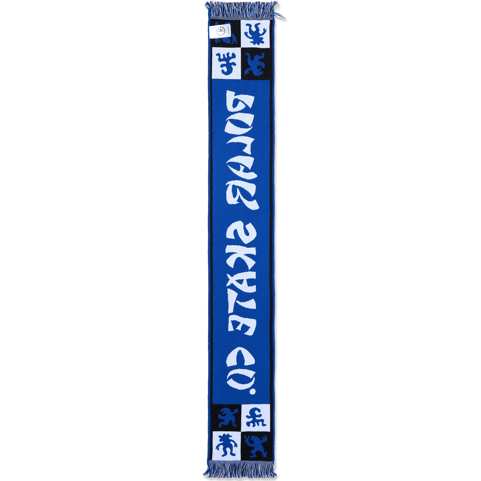 Polar Skate Co Checkers Football Scarf Blue