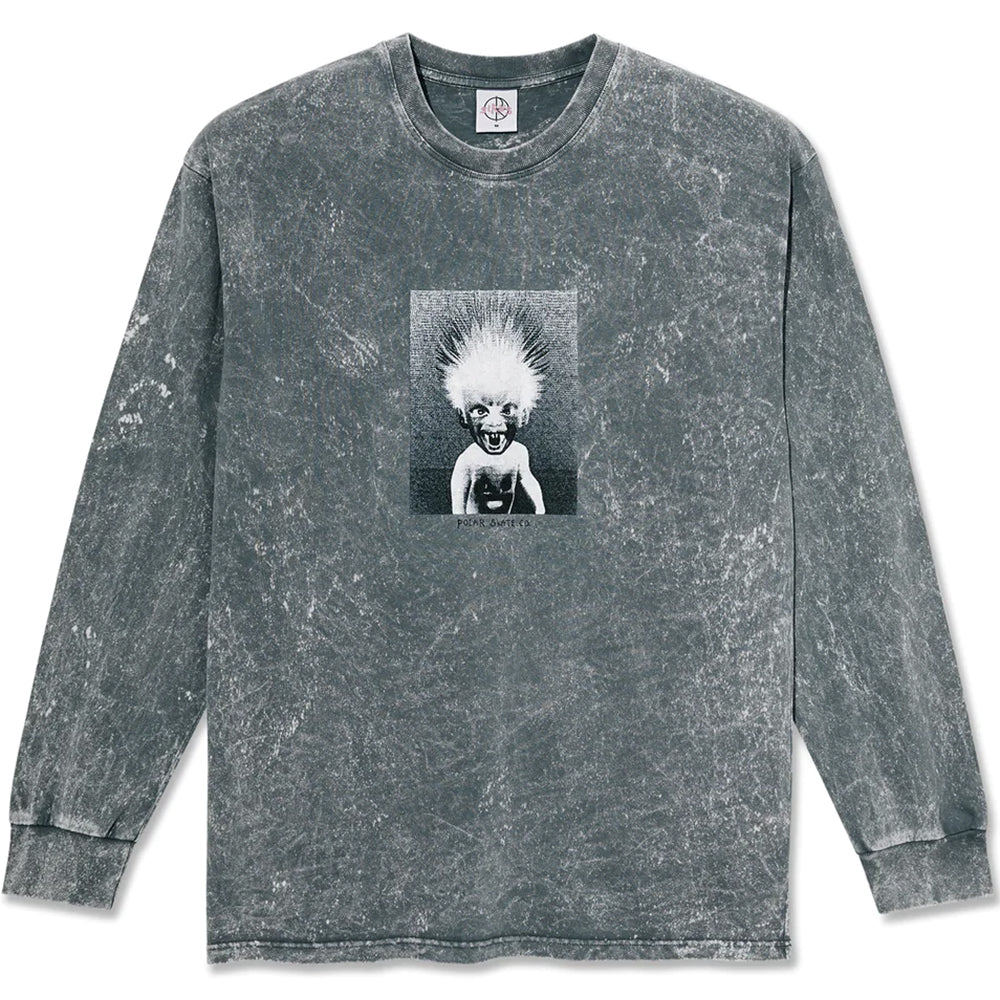 Polar Skate Co Demon Child Acid Long Sleeve Tee Grey