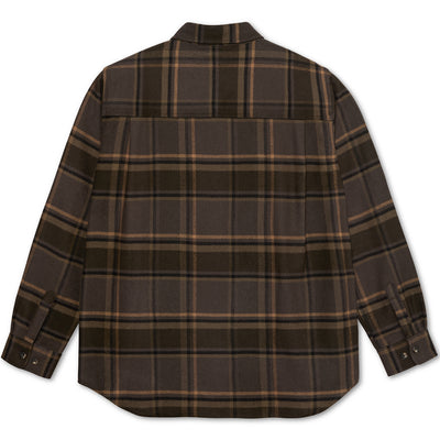 Polar Skate Co Flannel Mike Long Sleeve Shirt Brown/Mauve