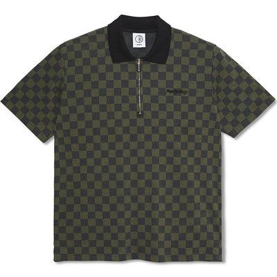 Polar Skate Co Jacques Polo Shirt Checkered Black/Green