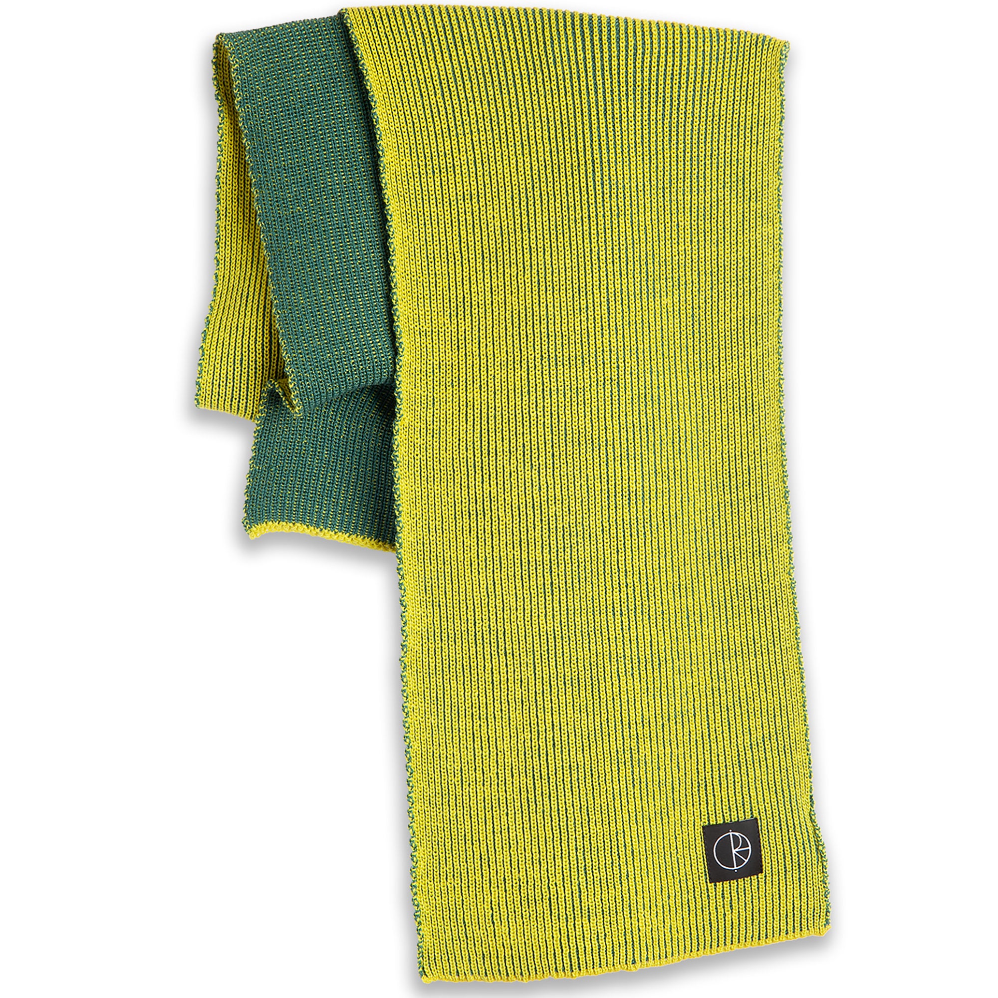 Polar Skate Co Lines Merino Scarf Chartreuse/Olive