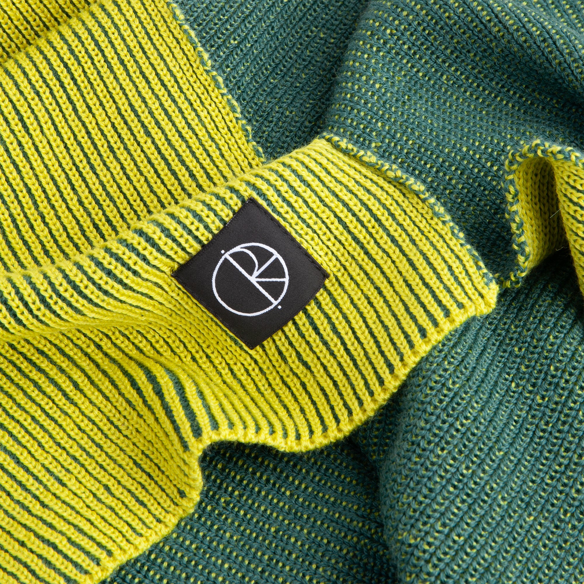 Polar Skate Co Lines Merino Scarf Chartreuse/Olive