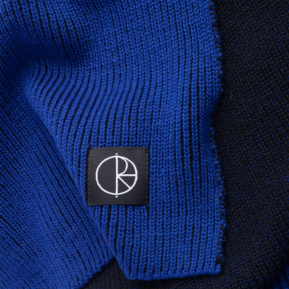 Polar Skate Co Lines Merino Scarf Egyptian Blue/Black