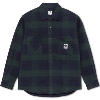 Polar Skate Co Mike LS Shirt Flannel Navy/Teal