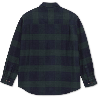 Polar Skate Co Mike LS Shirt Flannel Navy/Teal