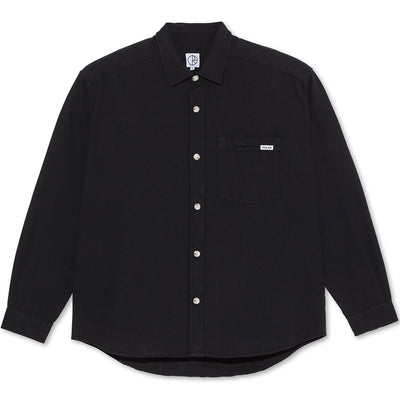 Polar Skate Co Mitchell Herringbone LS Shirt Black
