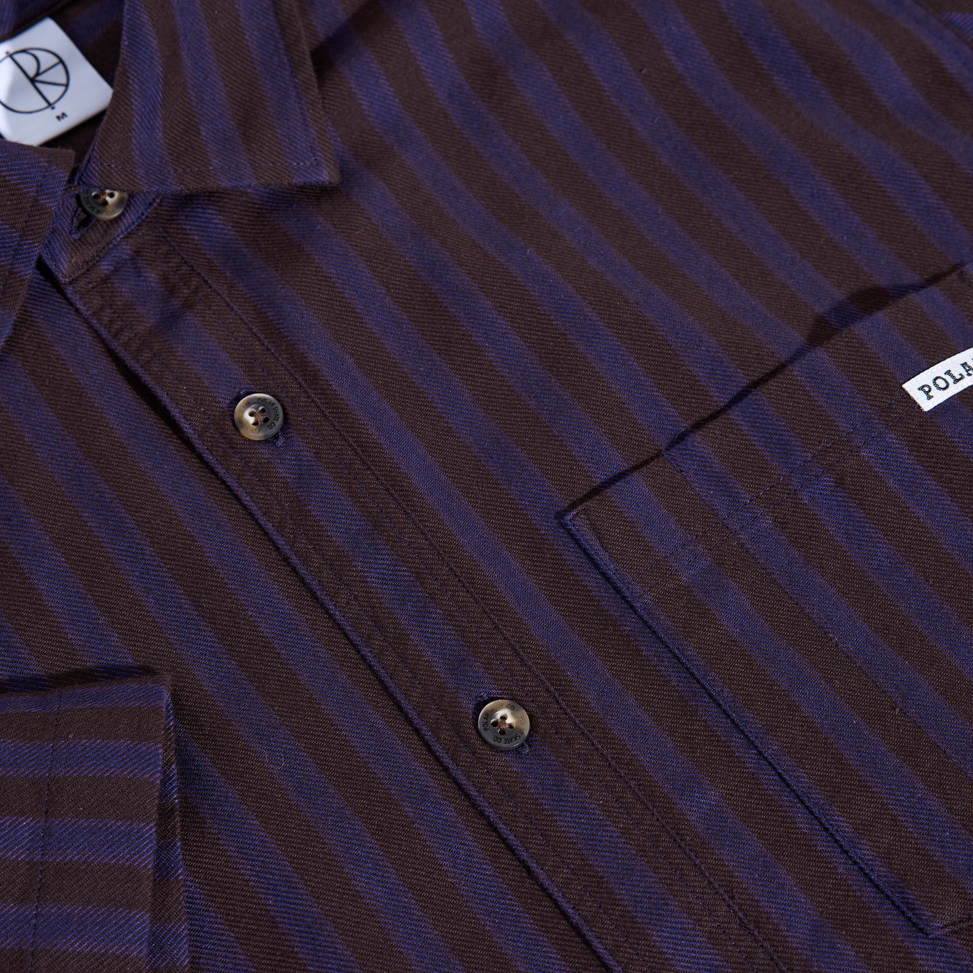 Polar Skate Co Mitchell Shirt Purple/Chocolate