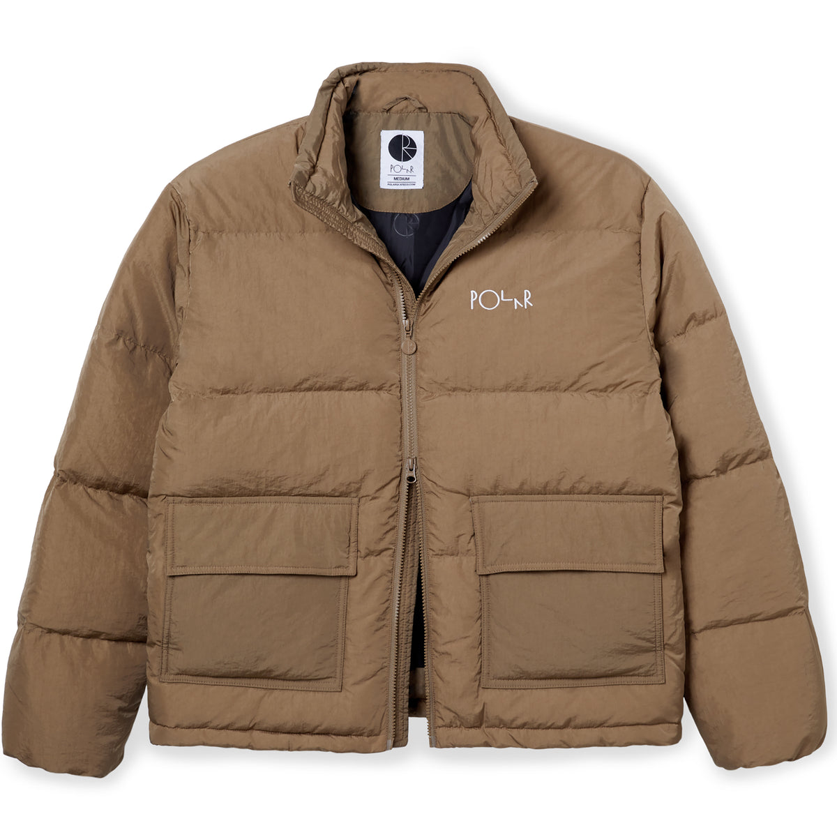 Polar Skate Co Pocket Puffer Jacket Antique Gold
