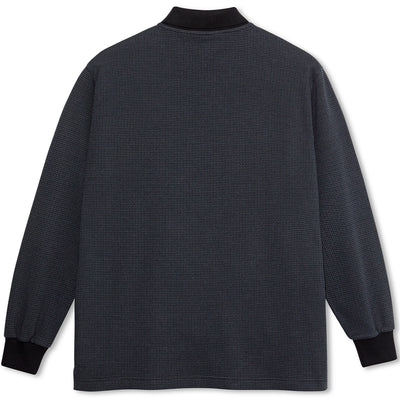 Polar Skate Co Polo LS Shirt Houndstooth Black/Grey