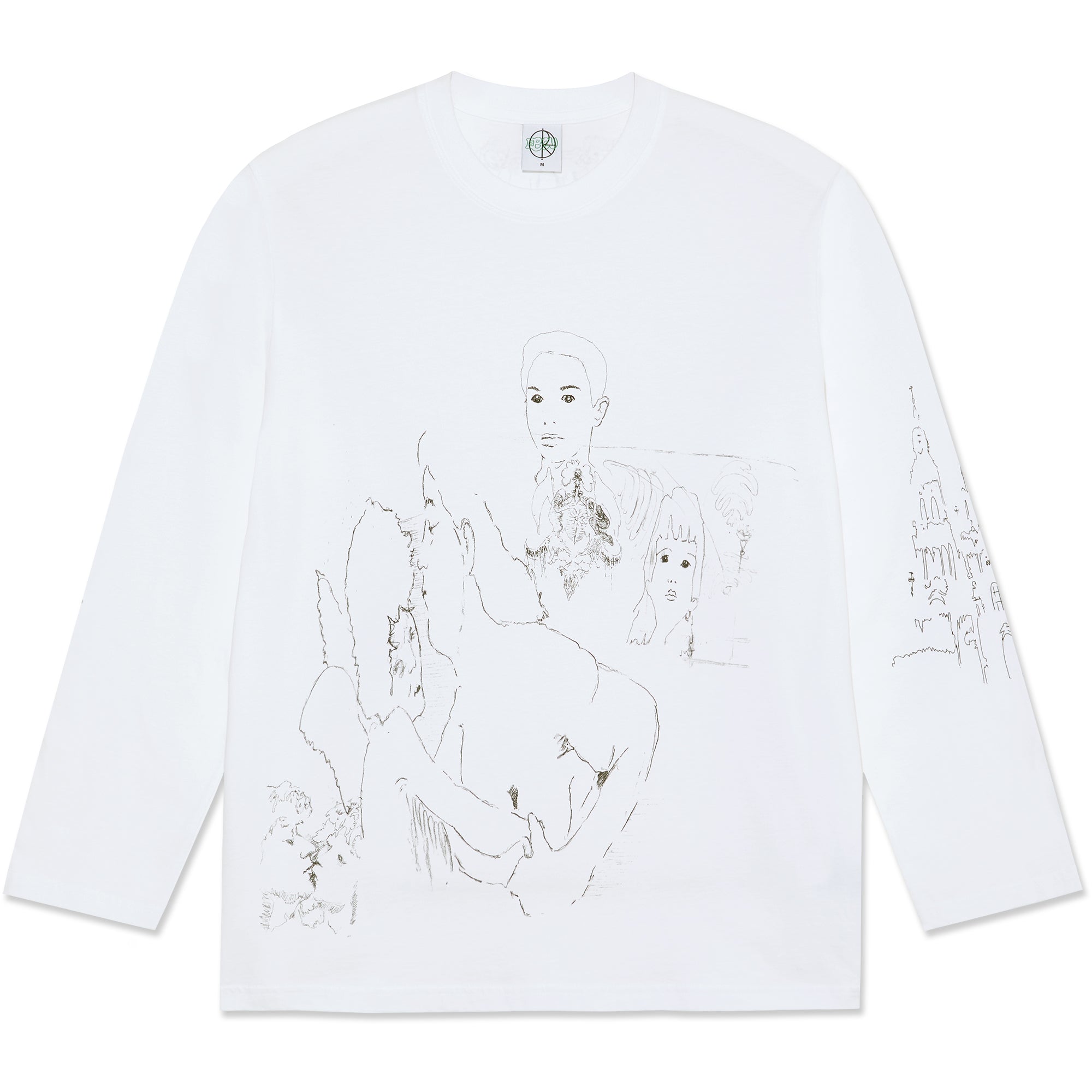 Polar Skate Co Rêve Steve Long Sleeve Tee White