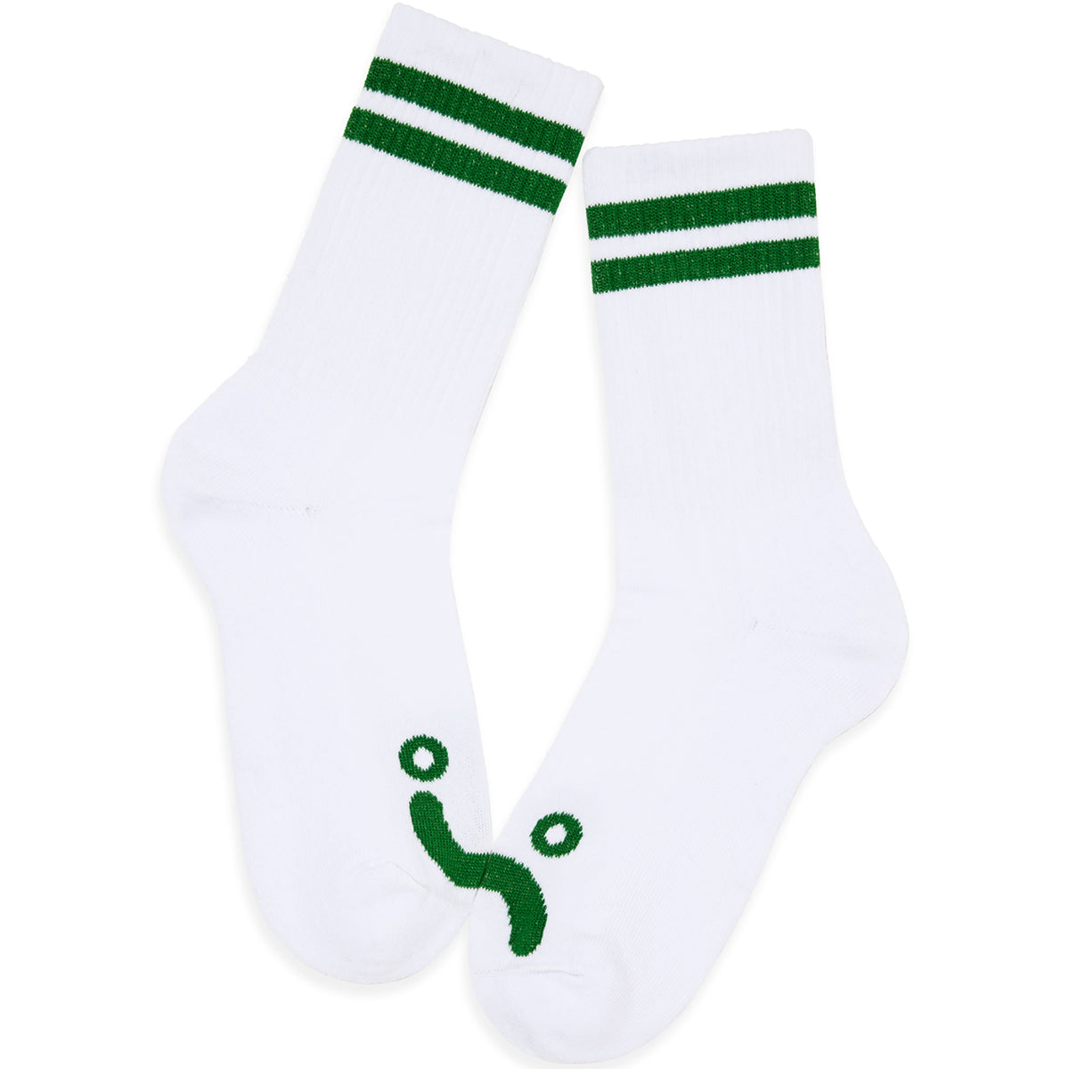 Polar Skate Co Rib Socks Happy Sad White/Green