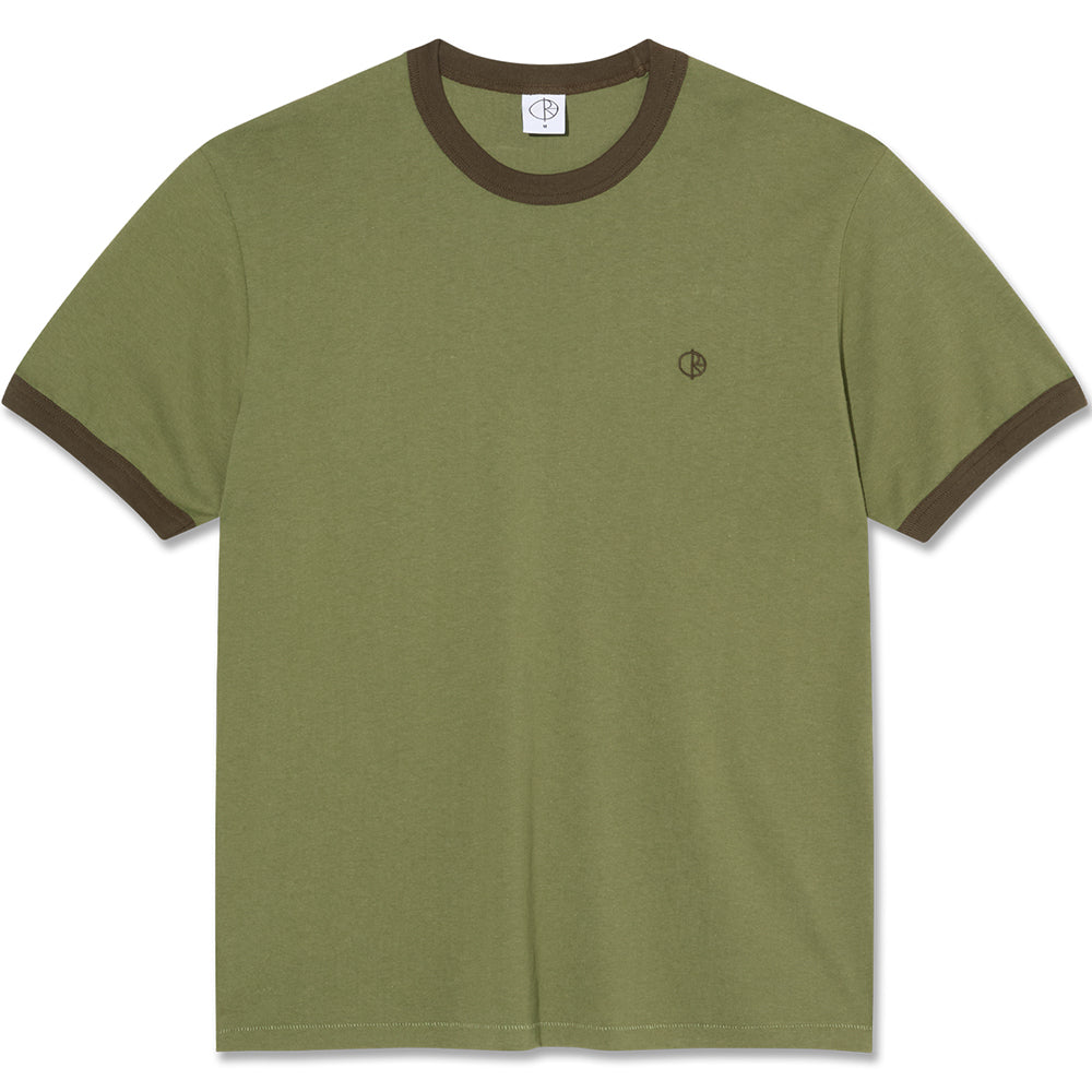 Polar Skate Co Ringer Tee Army Green/Brown