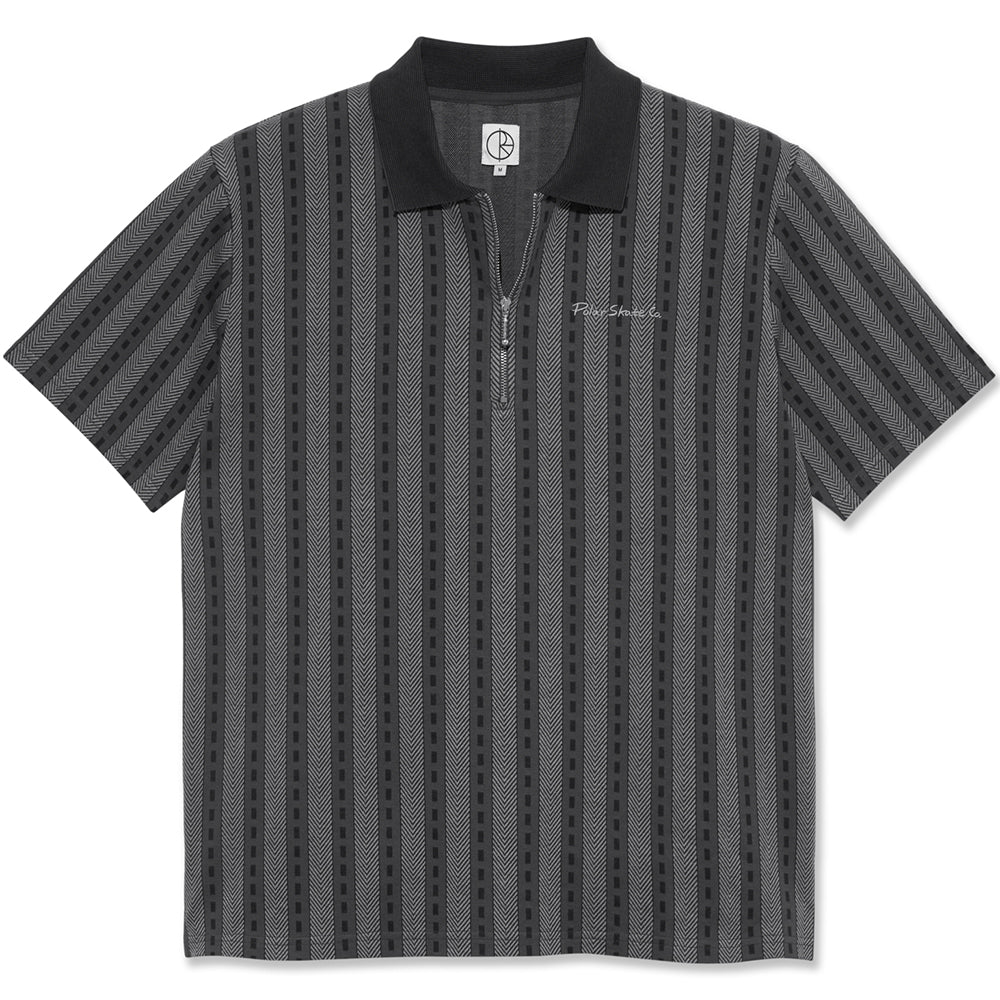 Polar Skate Co Road Zip Polo Shirt Graphite