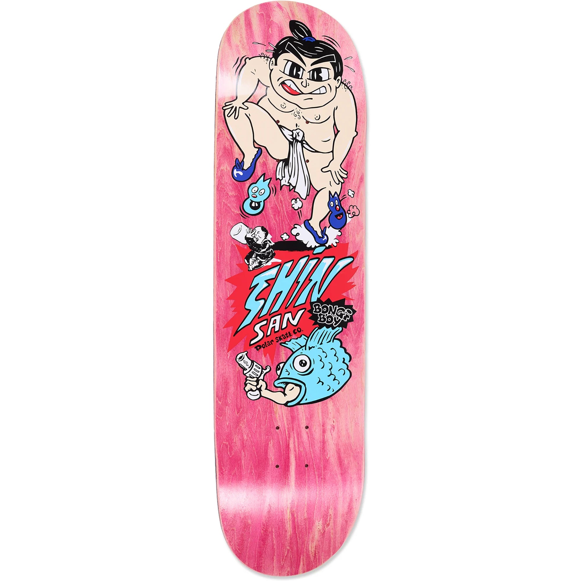 Polar Skate Co Shin Sanbongi Bongi Boy Pink Skateboard Deck 8.5"
