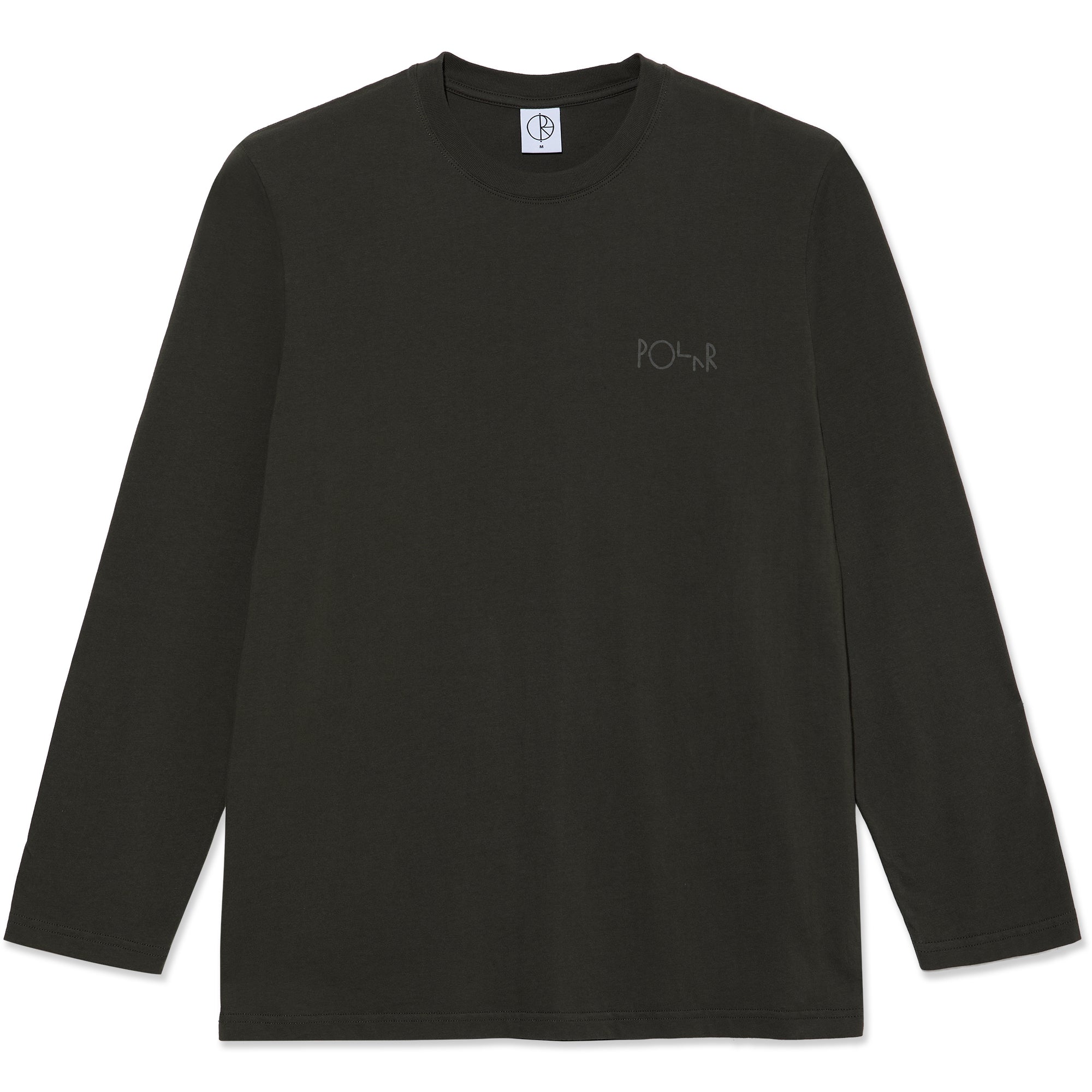 Polar Skate Co Stroke Logo Steve Long Sleeve Tee Dirty Black