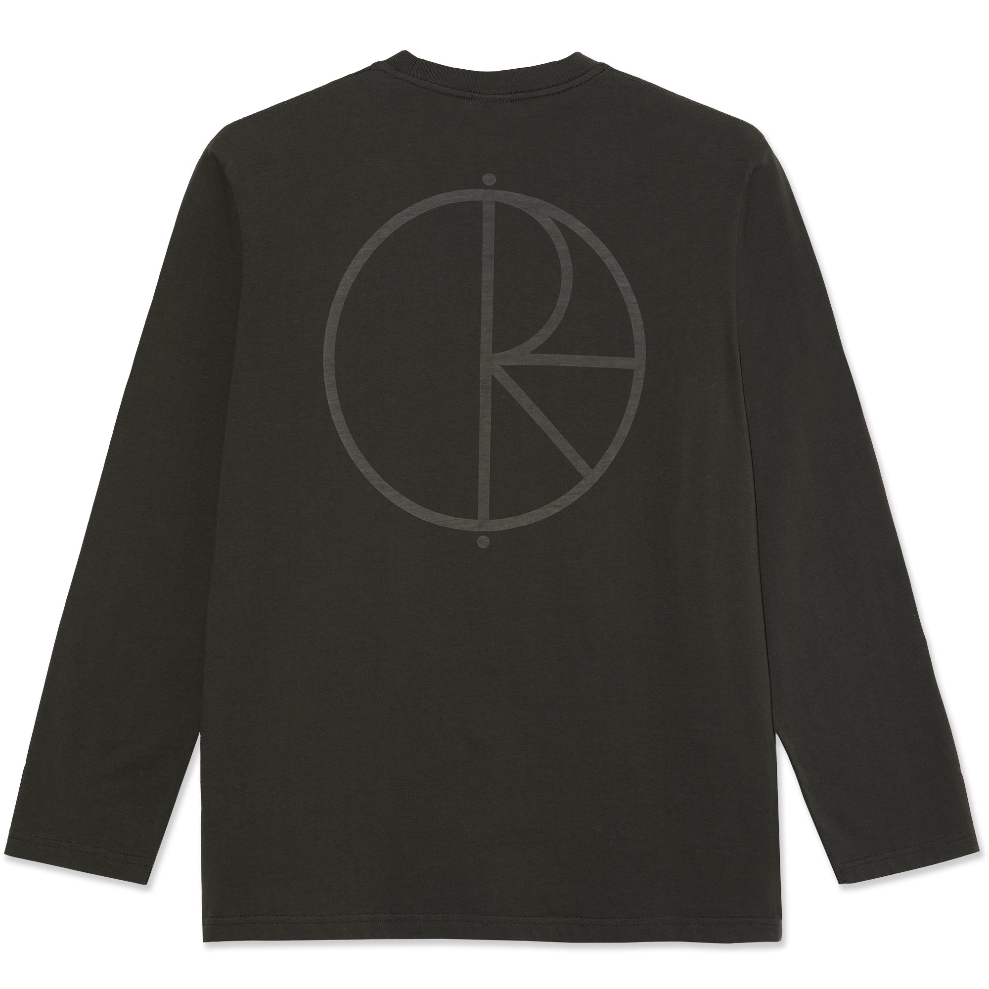 Polar Skate Co Stroke Logo Steve Long Sleeve Tee Dirty Black