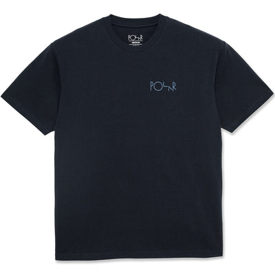 Polar Skate Co Stroke Logo Tee Navy/Blue
