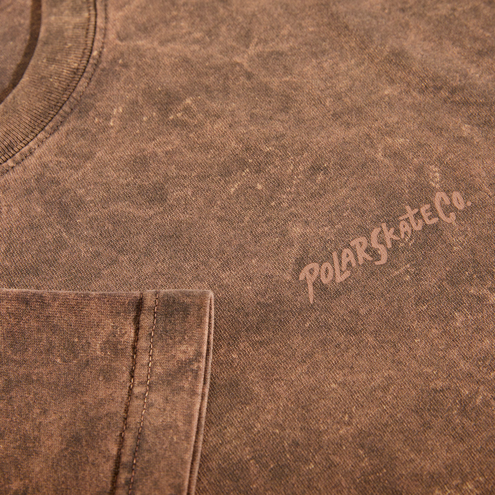 Polar Skate Co Surf Logo Acid Tee Brown