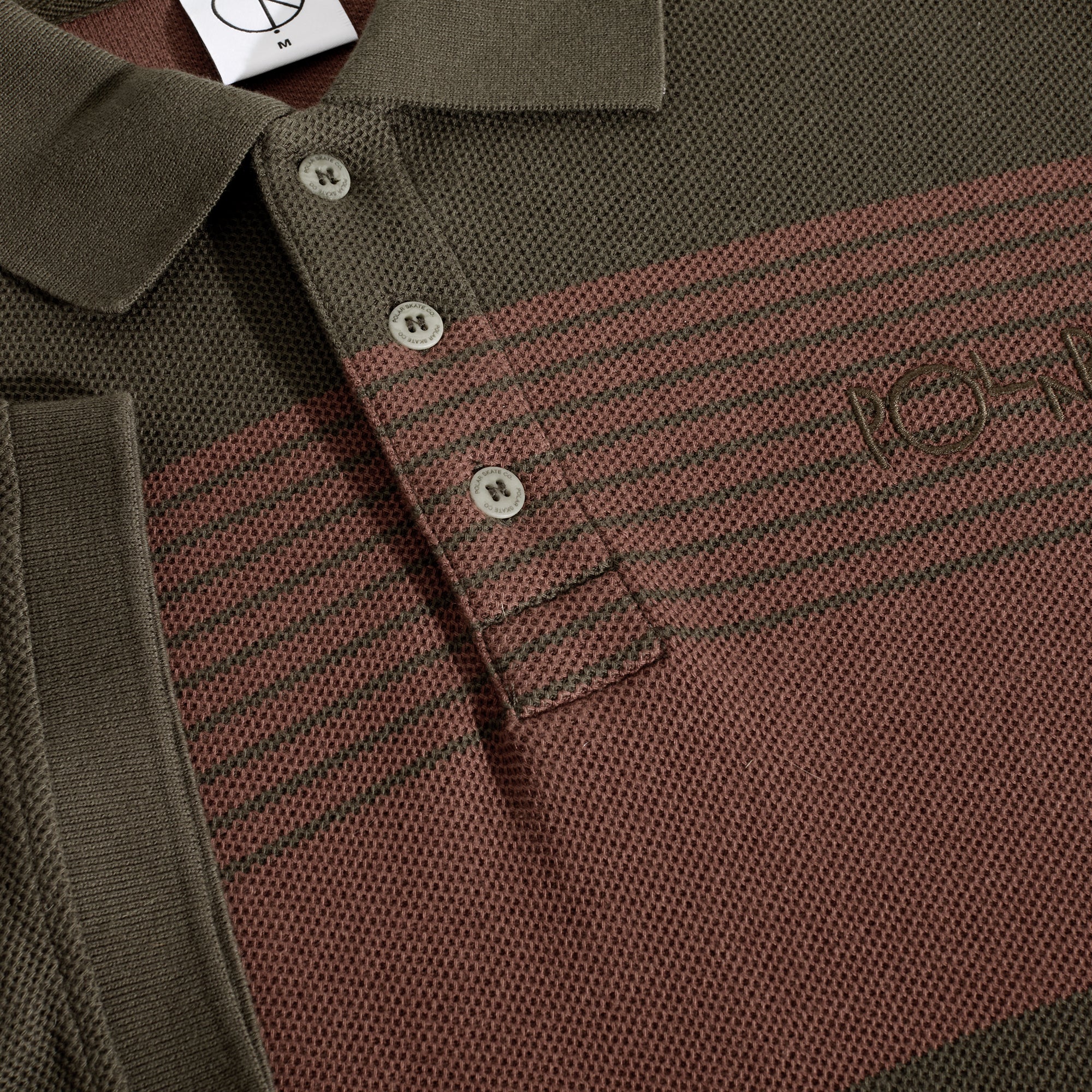 Polar Skate Co Surf Polo Shirt Dirty Black/Brownstone