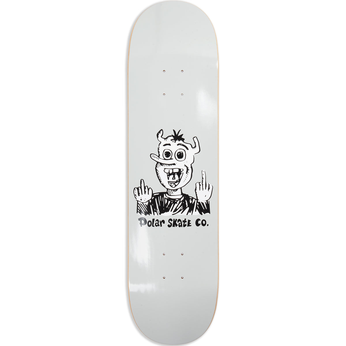 Polar Skate Co Up Yours! Grey Skateboard Deck 8.5"