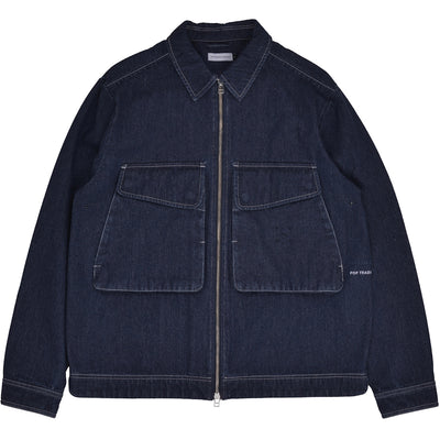 Pop Trading Company Boxer Overshirt Rinsed Denim