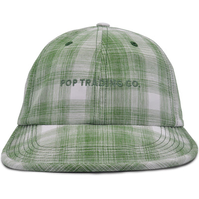 Pop Trading Company Flexfoam Six Panel Hat Green Check