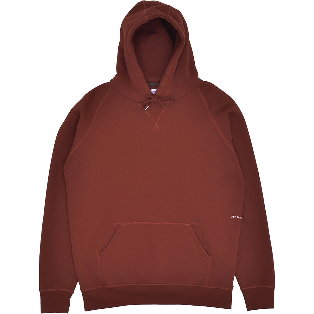 Pop Trading Company Logo Hooded Sweat Fired Brick/Mesa Rose