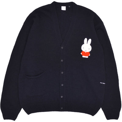 Pop Trading Company Miffy Applique Knitted Cardigan Black